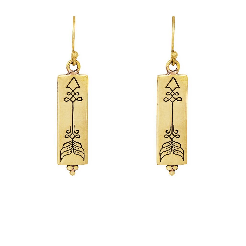 Courage earrings - brass - Celeste Twikler