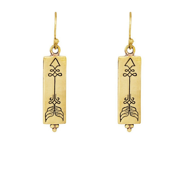 Courage earrings - brass - Celeste Twikler